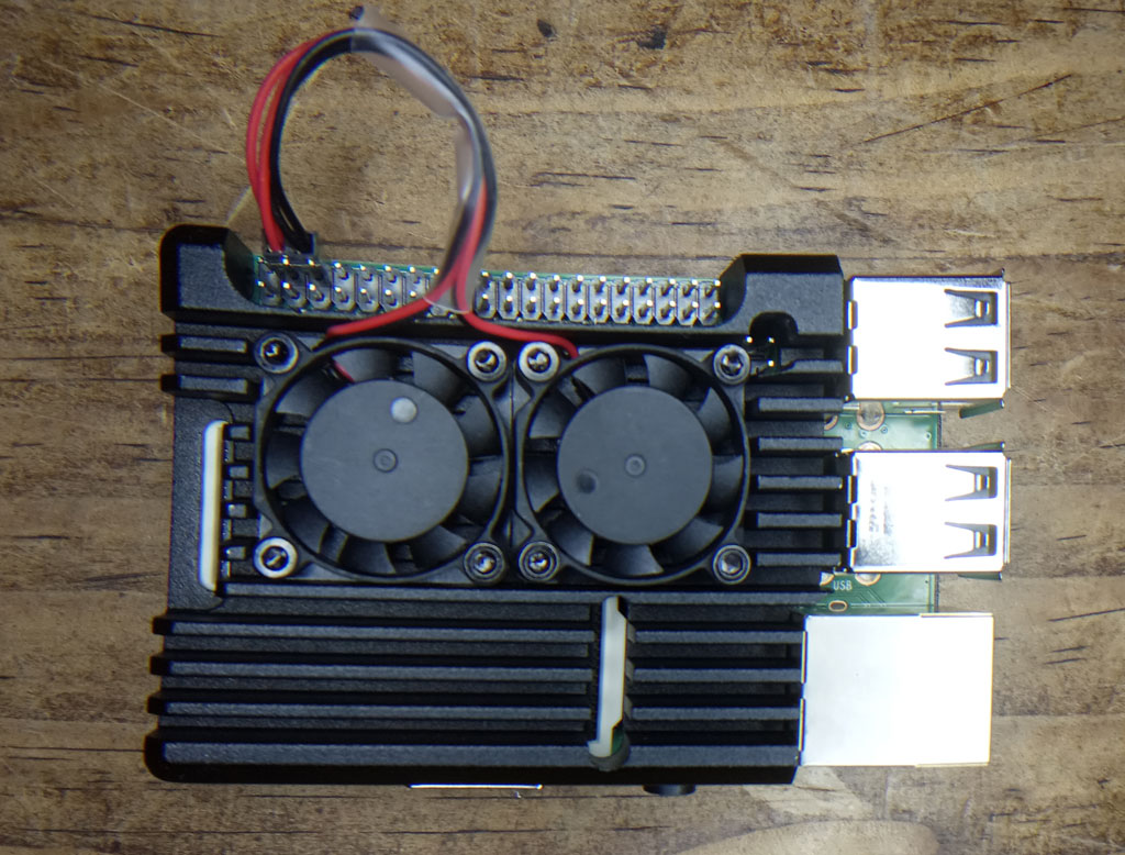 Carcasa de Aluminio para Raspberry Pi 3B+ con Ventilador Dual